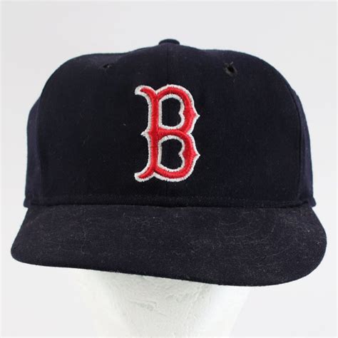vintage boston red sox hat lot  caps km pro company ted williams
