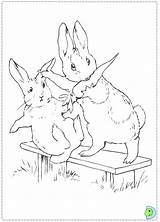 Coloring Rabbit Peter Pages Dinokids Printable Close Print Konijnen sketch template