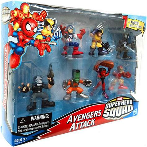 marvel super hero squad avengers attack action figure set walmartcom