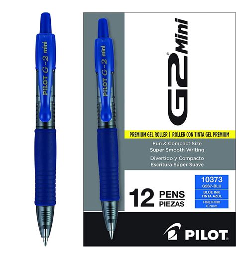 pilot  mini premium retractable gel ink rolling ball pens fine point blue ink box