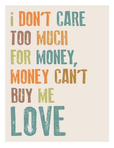 money can t buy me love 8x10 art print reminds me of my favorite