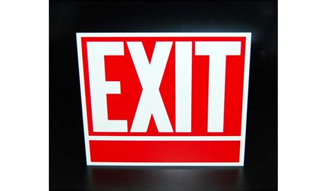 exit sign tap plastics