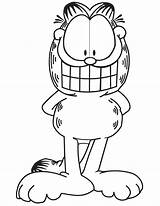 Garfield Coloring Pages Smile Hmcoloringpages Cat Printable sketch template
