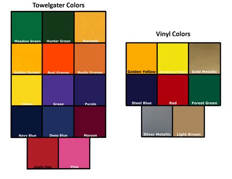 combined paint color chart towelgater