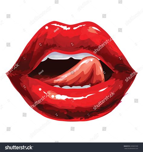 sexy licking lips stock vector 269681930 shutterstock