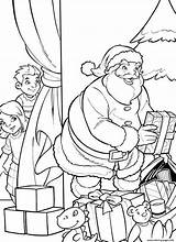 Coloring D01c Hiding Santa Kids Pages Printable sketch template
