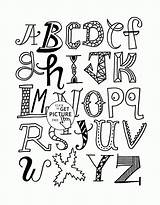 Alphabet Coloring Pages Kids Letters Wuppsy Lettering Artigo sketch template