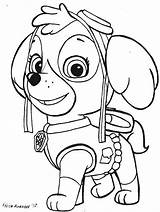 Paw Skye Canina Patrulla Canson Tinta Puppy Kleurplaten Patrulha Colorir Patrouille Peppa sketch template