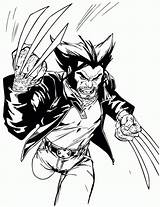 Coloring Wolverine Print Pages Online sketch template