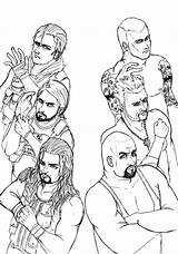Wwe Coloring Pages Roman Shield Reigns Seth Rollins Raw Ambrose Dean Tapla Project Print Deviantart Groups Coloringhome Popular Template sketch template