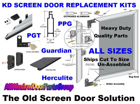 patio screen door hardware parts id  solutions  window door parts group