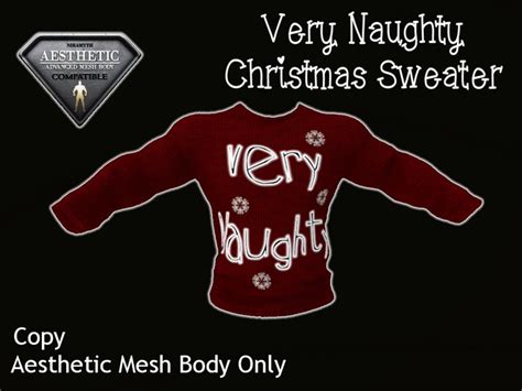 Second Life Marketplace Mens Ugly Sweater Very Naughty Aesthetic Body