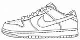 Nike Shoe Template Coloring Drawing Shoes Pages Sketch Kids Dunk Low Sneaker Air Sb Blank Dunks Draw Templates Drawings Sneakers sketch template