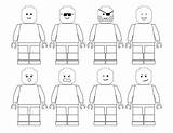 Lego Coloring Pages Printable Print Paper Head Template Minifigures Printables Templates Colouring Minifigure Blank Sheets Figures Character Kids Mini Printing sketch template