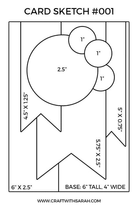 printable card sketches  measurements