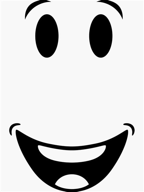 Roblox Faces Smile Sticker By Joanwagner Redbubble