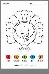 Worksheets Color Number Turkey Preschool Colors Thanksgiving Activities Numbers Learning Kindergarten Choose Board Visit Cute sketch template
