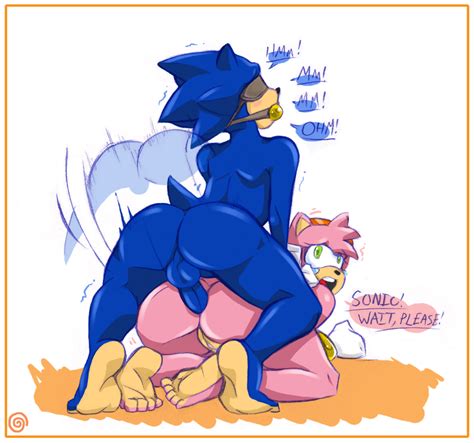rule 34 amy rose anal sex ass back view balls blindfold blue arms blue fur buggery color feet