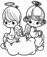 Precious Moments Coloring Baby Pages Girl Getcolorings sketch template