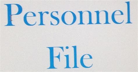 personnel file