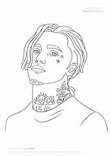 Lil Peep Lilpump Howtodraw Coloringpages Boosie Sketches sketch template