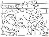Claus Navidad Regalos Printables Babbo Noel Regali Llevando Supercoloring Delivering His sketch template