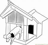 Coloring Doghouse Deck Pages Dog House Coloringpages101 sketch template