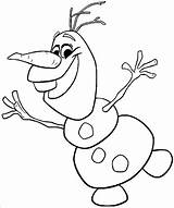 Olaf Coloring Pages Happy Printable Elsa Frozen sketch template