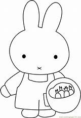 Miffy Coloring Planting Seeds Coloringpages101 sketch template
