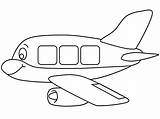 Airplane Aeroplane Colouring Coloring sketch template