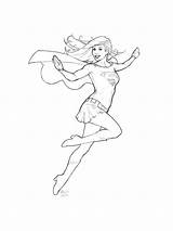 Supergirl Mycoloring sketch template