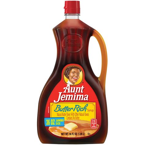 aunt jemima butter rich syrup jumbo size  fl oz walmartcom