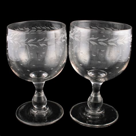 antique glass rummers victorian wine glasses victorian wine glasses