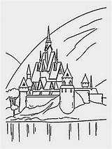 Frozen Coloring Pages Castle Elsa Ice Disney Drawing Simple Printable Movie Disneyland Castles Color Sleeping Beauty Getdrawings Print Drawings Filminspector sketch template