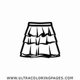 Coloring Pages Skirt Mini Fashion sketch template
