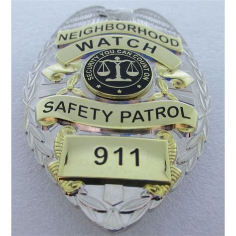 neighborhood watch safety patrol deluxe silver eagle top