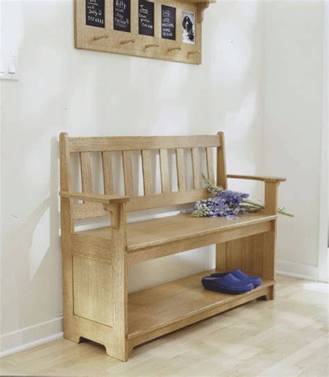 sit  spell hall bench woodworking plan  wood magazine