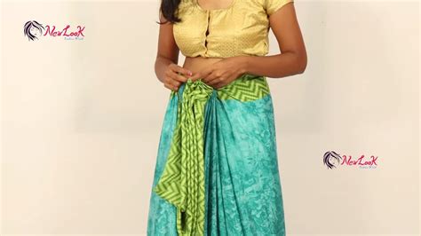 wear saree  south indian style newlook youtube