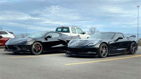 Corvette Forum Member Captures C8 And C7 Side By Side