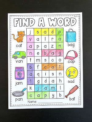 phonics find  word worksheets phonics math activities preschool cvc activities