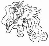 Celestia Coloring Princess Pony Little Pages Twilight Printable Choose Board Princesa Mlp sketch template