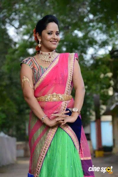 Anasuya Bharadwaj Half Saree Saree Indian Models