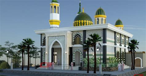 contoh mushola gratis  gambar desain masjid format autocad