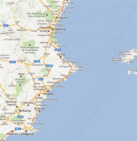 javea  spain   map tourist map  english