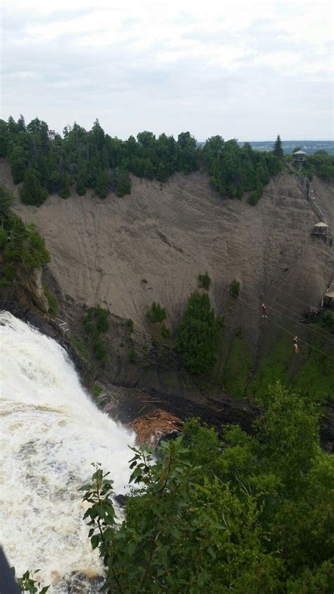 Montmorency Falls Twin Zip Line At 250 Feet High Quebec