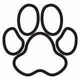 Paw Print Wildcat Stencil Dog Cat Clip Clipart sketch template