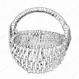 Basket Wicker Drawing Sketch Getdrawings sketch template