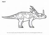 Styracosaurus Step Dinosaur Sonja Train Draw Drawing Drawingtutorials101 Tutorials sketch template