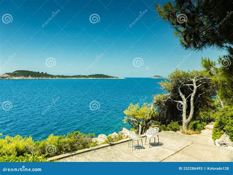 sea landscape adriatic sea croatia  rocky islands   horizon