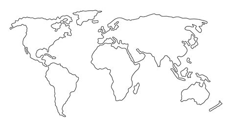 white world map outline png  map collection images   finder